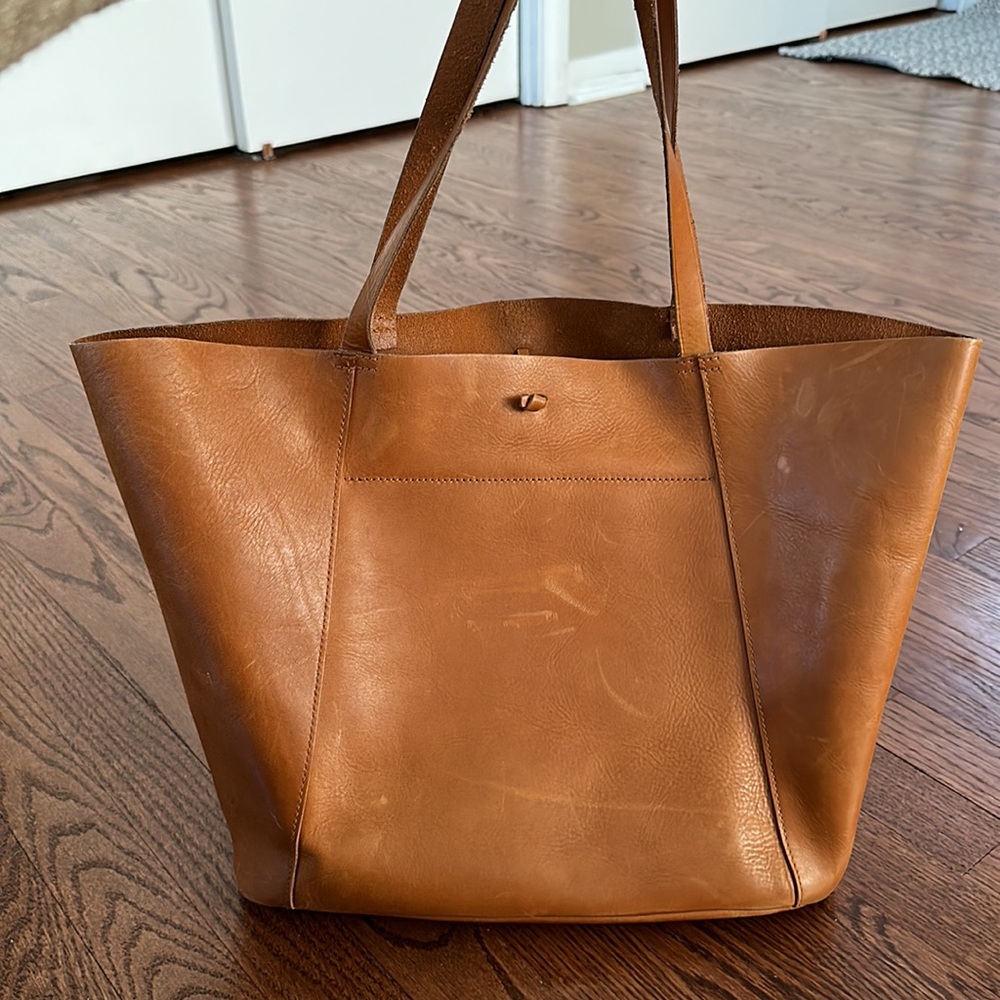 Madewell The Elsewhere Tie Oversized Tote in Leather